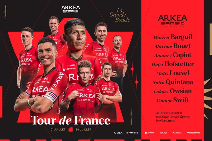 Ciclistas Arkea Tour Francia 2022
