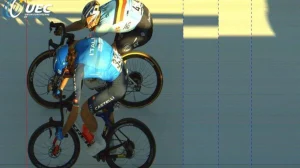 Giulio Ciccone cuestiona la decisión de los jueces en el Campeonato de Europa