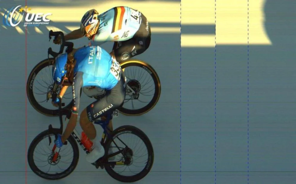 Giulio Ciccone cuestiona la decisión de los jueces en el Campeonato de Europa